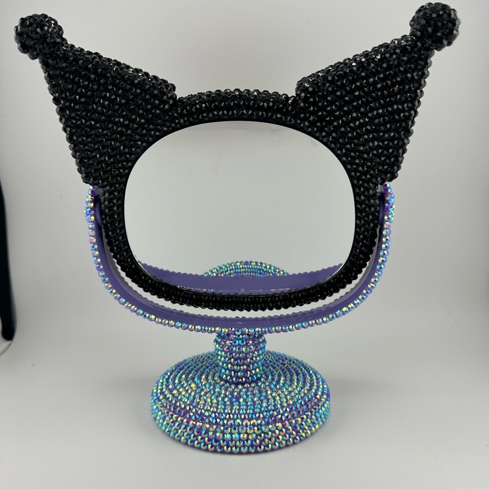Kuromi Vanity Stand Mirror- Bling Rhinestones- NEW IN BOX - Picture 4 of 4